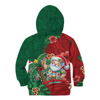 Hawaii Christmas Kid Hoodie Mele Kalikimaka Funny Hawaiian Santa - Polynesian Pride