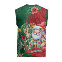 Hawaii Christmas Knitted V-Neck Vest Mele Kalikimaka Funny Hawaiian Santa - Polynesian Pride