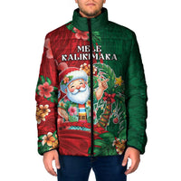 Hawaii Christmas Padded Jacket Mele Kalikimaka Funny Hawaiian Santa - Polynesian Pride