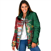 Hawaii Christmas Padded Jacket Mele Kalikimaka Funny Hawaiian Santa - Polynesian Pride