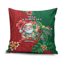 Hawaii Christmas Pillow Cover Mele Kalikimaka Funny Hawaiian Santa - Polynesian Pride