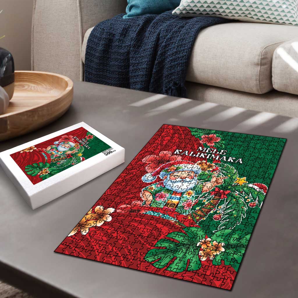 Hawaii Christmas Puzzle Mele Kalikimaka Funny Hawaiian Santa - Polynesian Pride