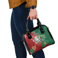 Hawaii Christmas Shoulder Handbag Mele Kalikimaka Funny Hawaiian Santa - Polynesian Pride