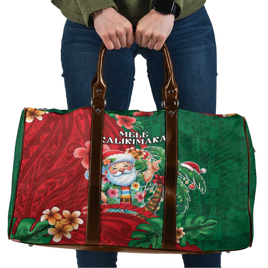 Hawaii Christmas Travel Bag Mele Kalikimaka Funny Hawaiian Santa - Polynesian Pride