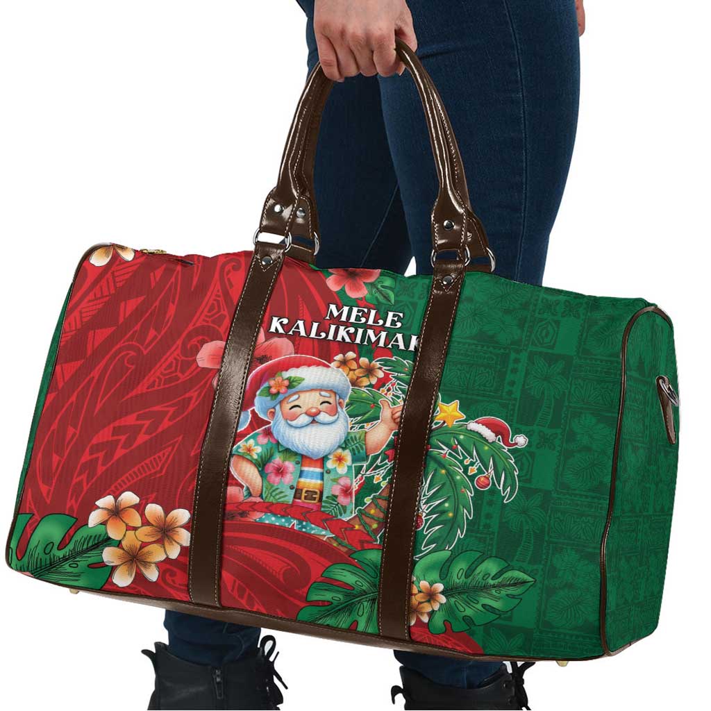 Hawaii Christmas Travel Bag Mele Kalikimaka Funny Hawaiian Santa - Polynesian Pride