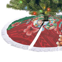 Hawaii Christmas Tree Skirt Mele Kalikimaka Funny Hawaiian Santa - Polynesian Pride