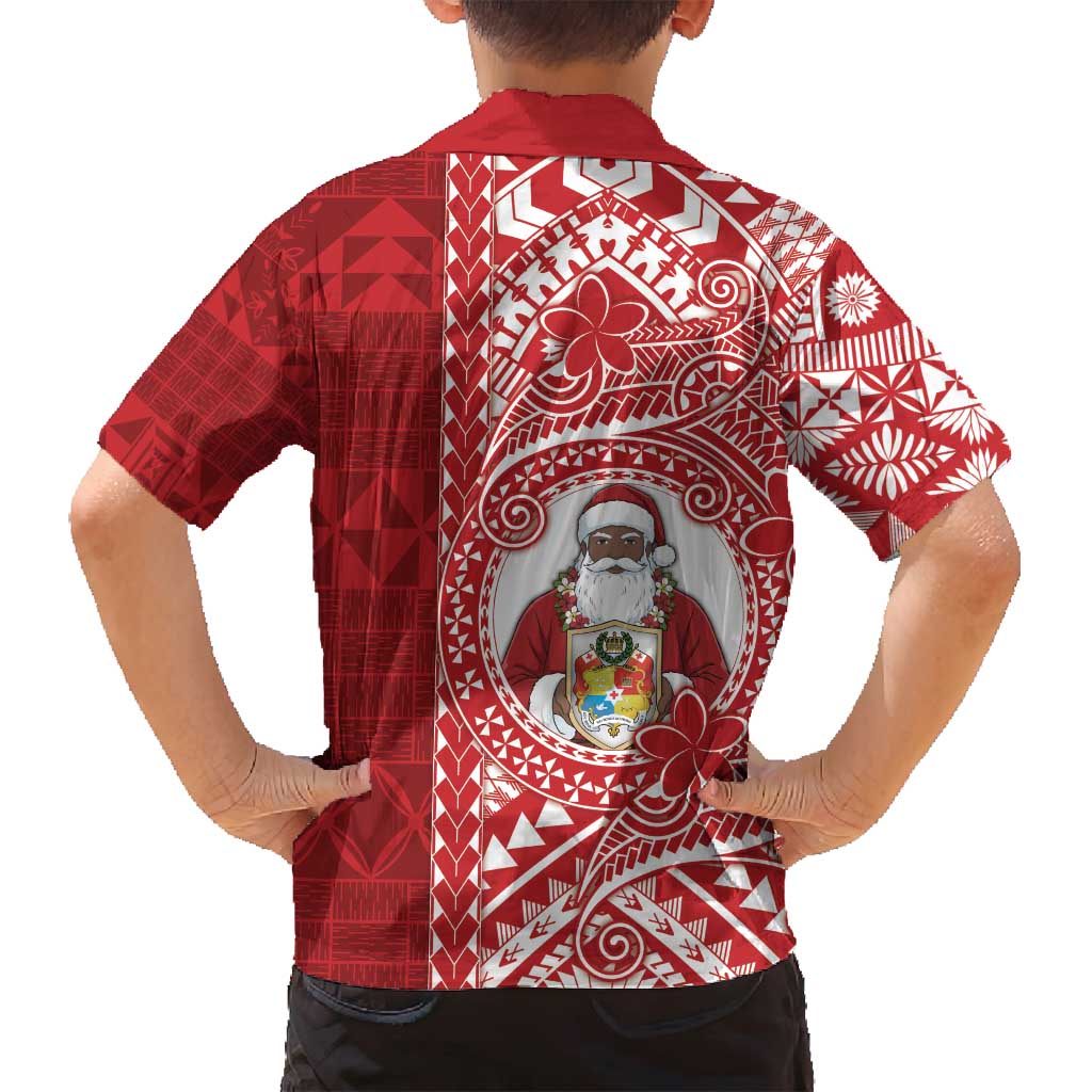 Tonga Christmas Family Matching Off Shoulder Short Dress and Hawaiian Shirt Kilisimasi Fiefia - Polynesian Pride