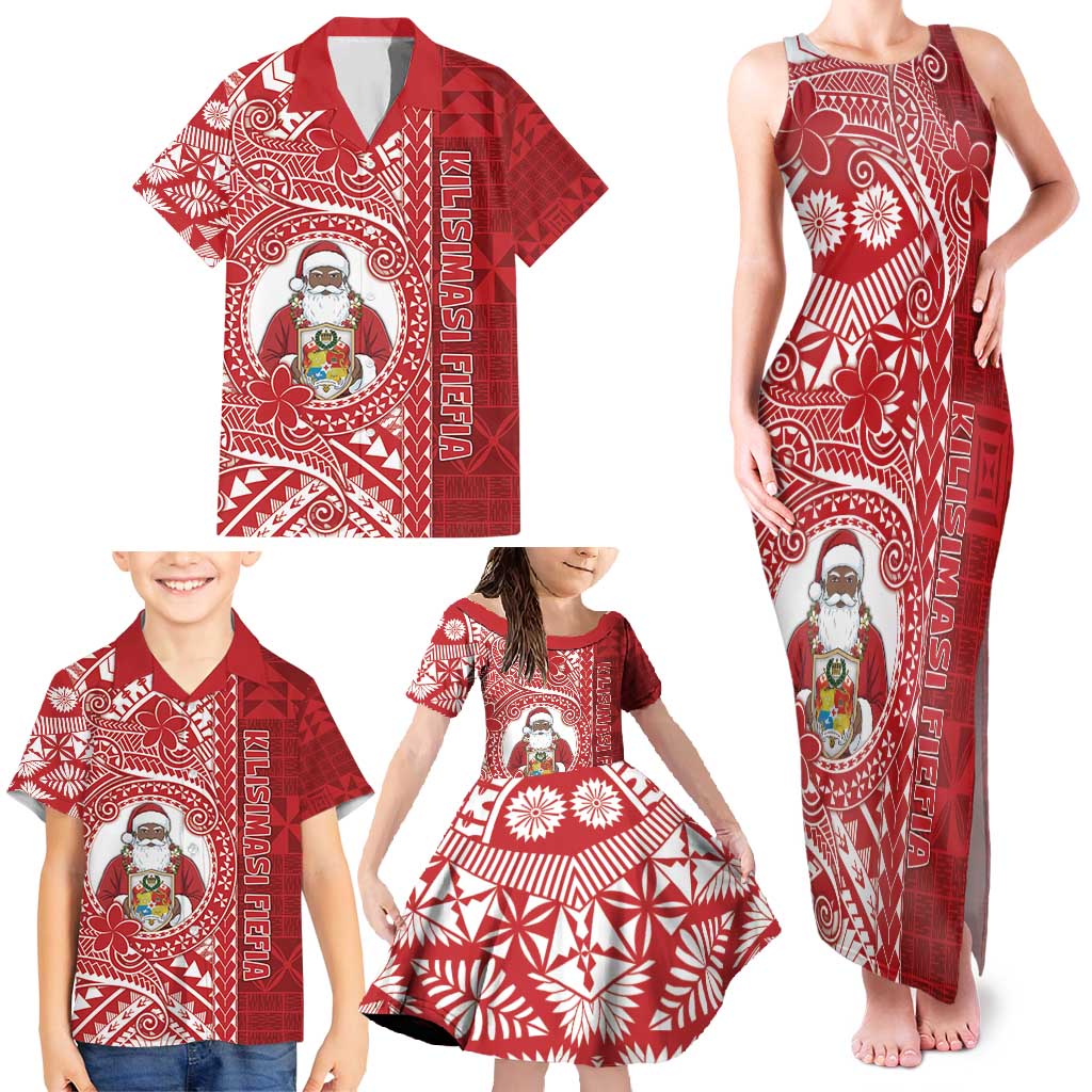 Tonga Christmas Family Matching Tank Maxi Dress and Hawaiian Shirt Kilisimasi Fiefia - Polynesian Pride
