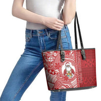 Tonga Christmas Leather Tote Bag Kilisimasi Fiefia - Polynesian Pride