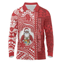 Tonga Christmas Long Sleeve Polo Shirt Kilisimasi Fiefia - Polynesian Pride