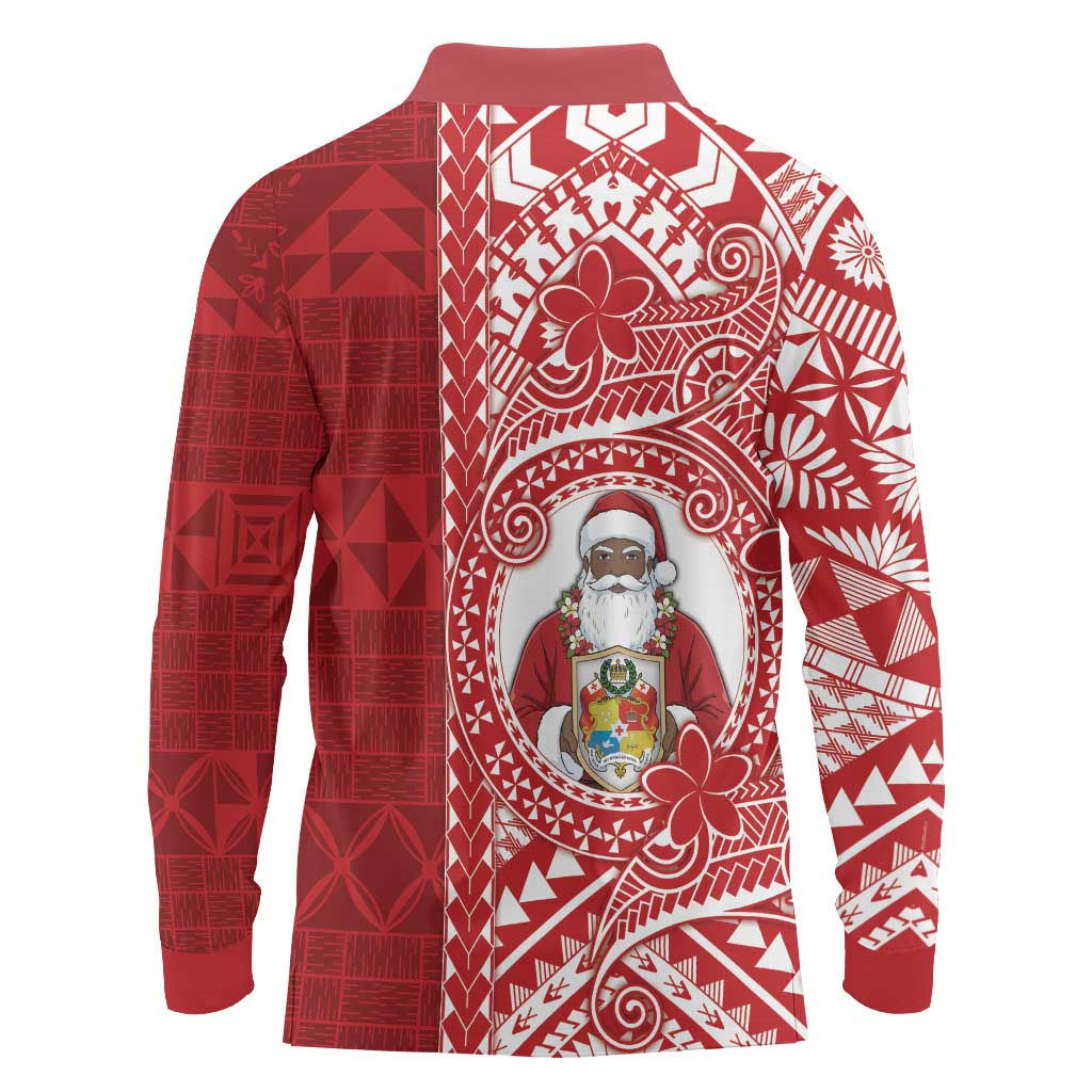 Tonga Christmas Long Sleeve Polo Shirt Kilisimasi Fiefia - Polynesian Pride