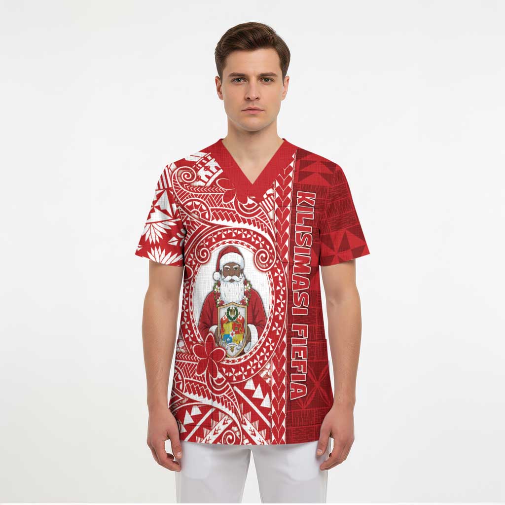 Tonga Christmas Scrub Top Kilisimasi Fiefia - Polynesian Pride