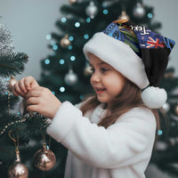 Personalised New Zealand Christmas Santa Hat Santa Kiwi Bird With Pohutukawa Flowers - Polynesian Pride