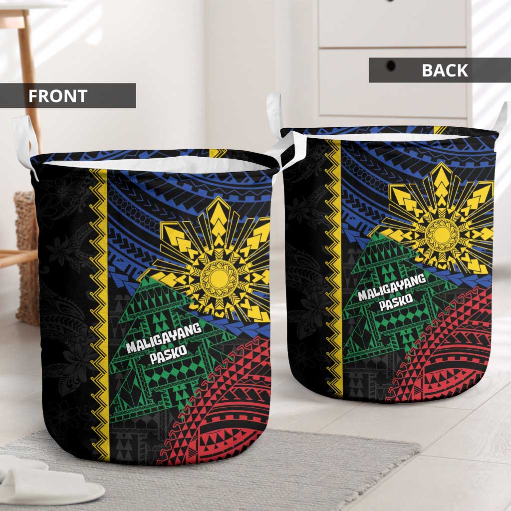 Philippines Christmas Laundry Basket Xmas Tree Filipino Tribal Patterns DT05 - Polynesian Pride