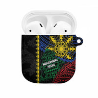 Philippines Christmas AirPods Case Xmas Tree Filipino Tribal Patterns DT05 Black - Polynesian Pride