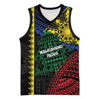 Personalised Philippines Christmas Basketball Jersey Xmas Tree Filipino Tribal Patterns DT05 Unisex Black - Polynesian Pride