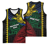 Personalised Philippines Christmas Basketball Jersey Xmas Tree Filipino Tribal Patterns DT05 - Polynesian Pride