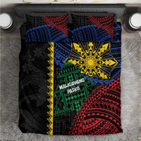 Philippines Christmas Bedding Set Xmas Tree Filipino Tribal Patterns DT05 Black - Polynesian Pride
