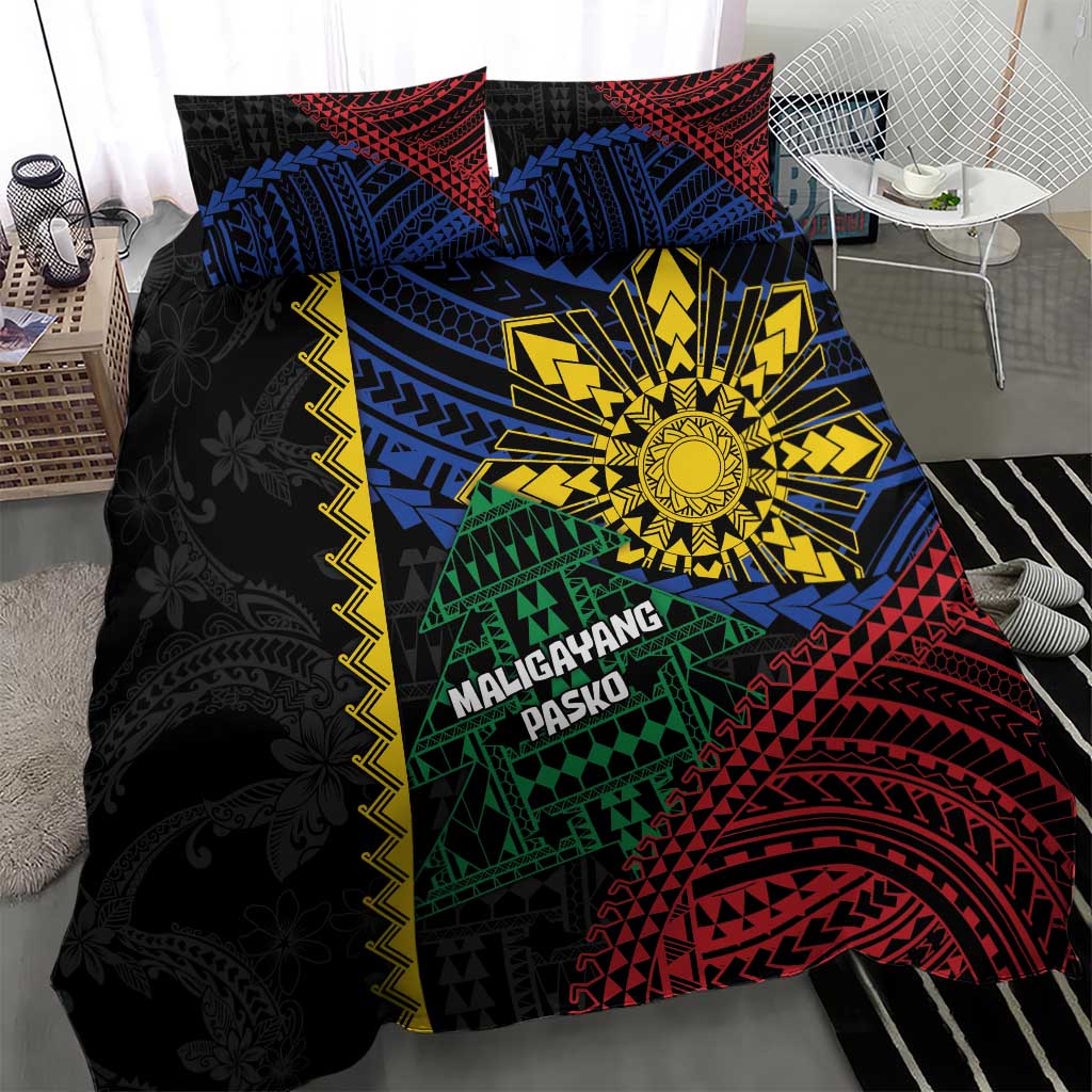 Philippines Christmas Bedding Set Xmas Tree Filipino Tribal Patterns DT05 - Polynesian Pride