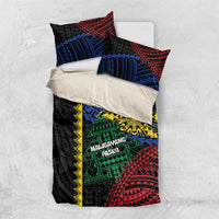 Philippines Christmas Bedding Set Xmas Tree Filipino Tribal Patterns DT05 US Twin 172cm x 218cm Black - Polynesian Pride