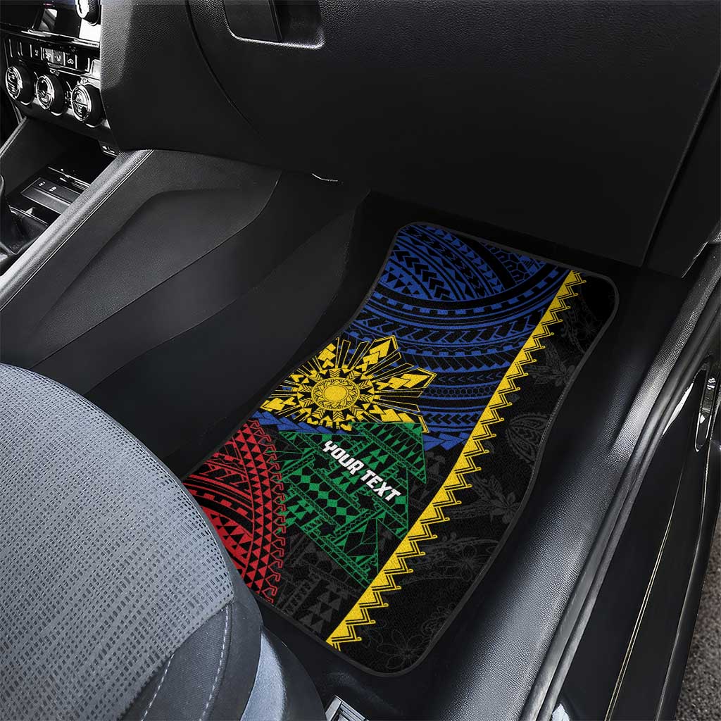 Personalised Philippines Christmas Car Mats Xmas Tree Filipino Tribal Patterns - Polynesian Pride