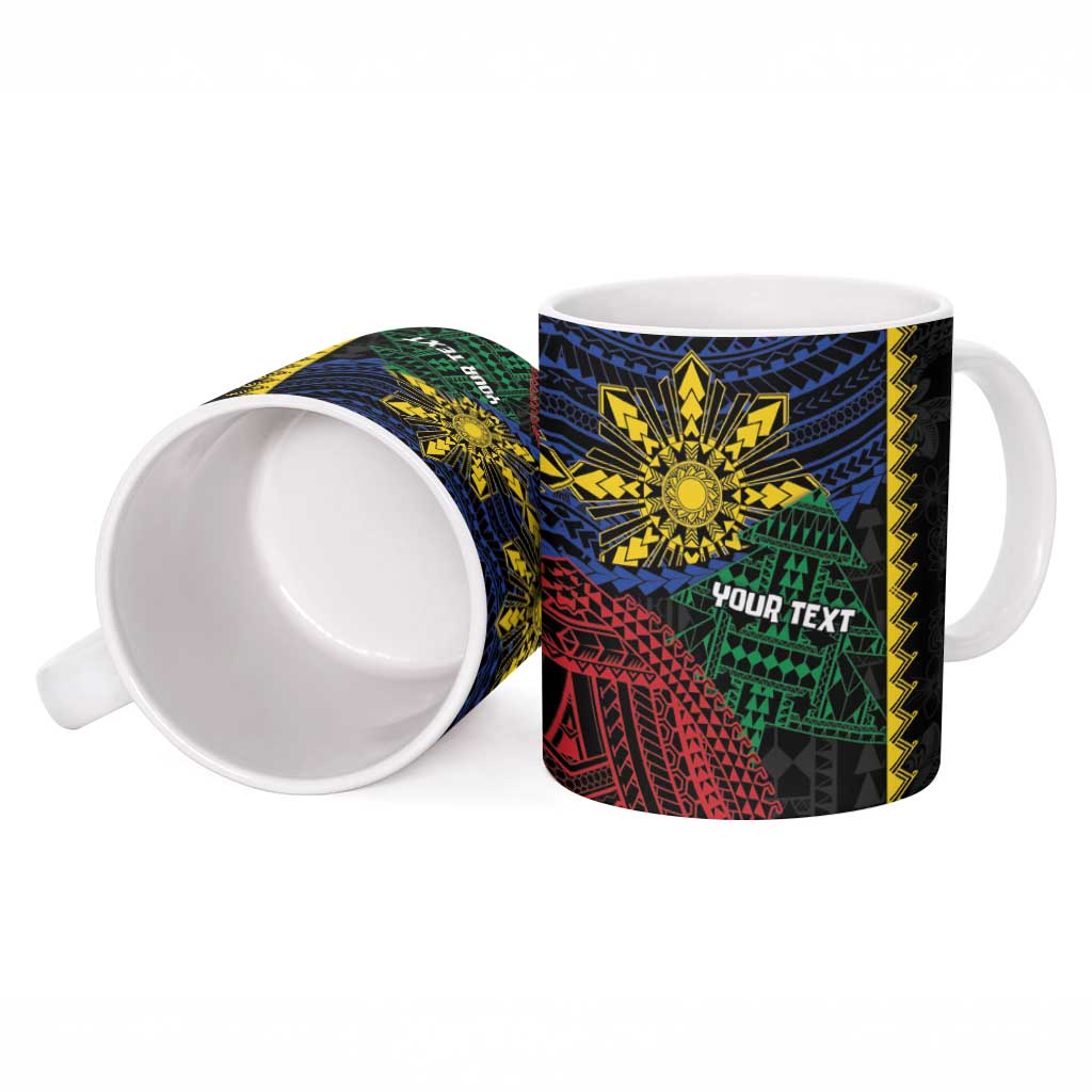 Personalised Philippines Christmas Ceramic Mug Xmas Tree Filipino Tribal Patterns DT05 - Polynesian Pride