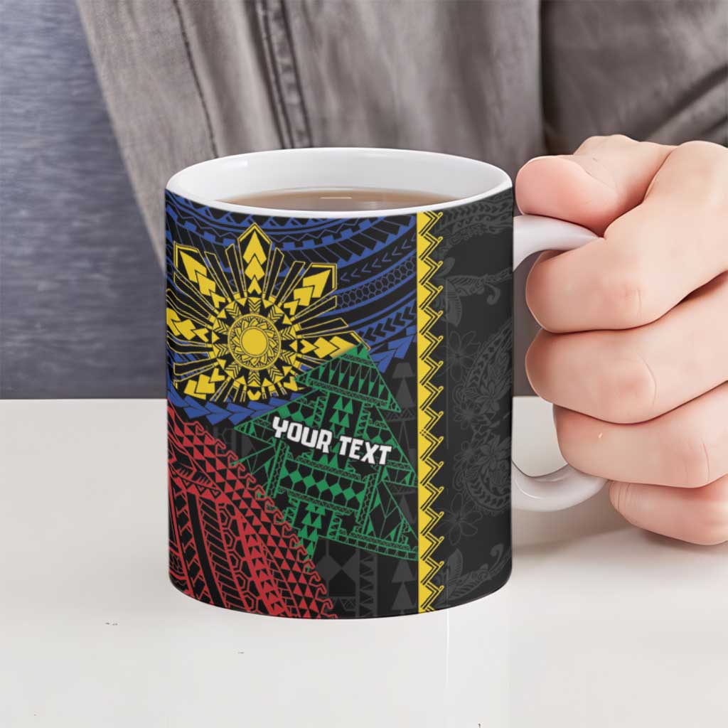 Personalised Philippines Christmas Ceramic Mug Xmas Tree Filipino Tribal Patterns DT05 - Polynesian Pride