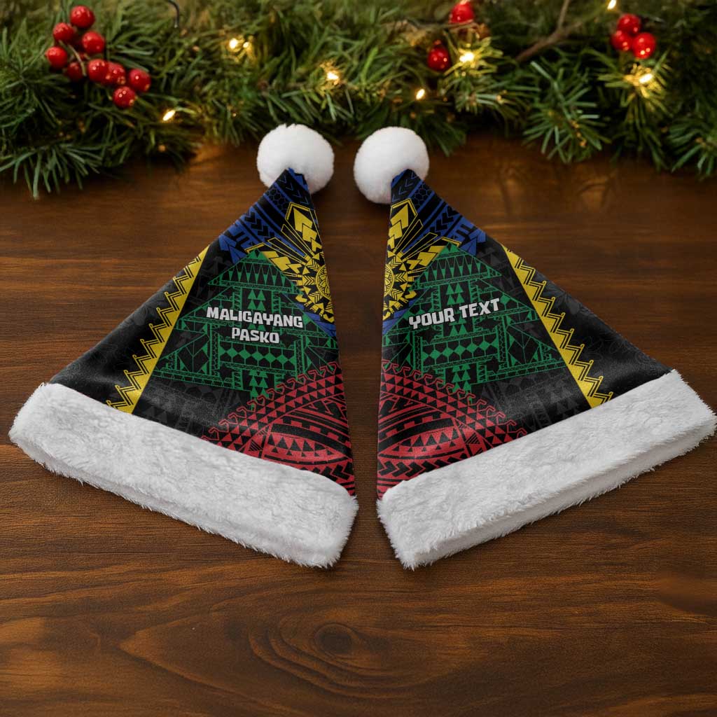 Personalised Philippines Christmas Santa Hat Xmas Tree Filipino Tribal Patterns DT05 - Polynesian Pride