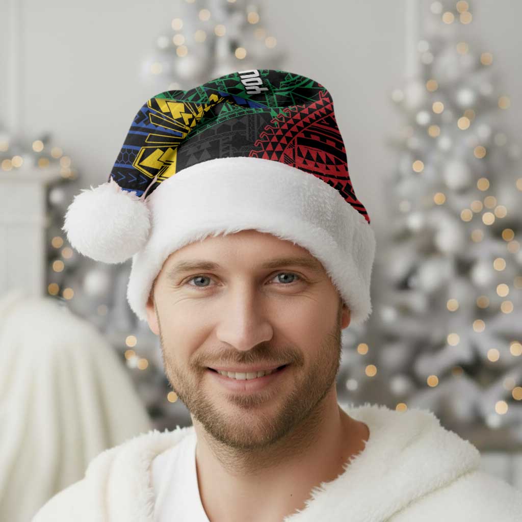 Personalised Philippines Christmas Santa Hat Xmas Tree Filipino Tribal Patterns DT05 - Polynesian Pride