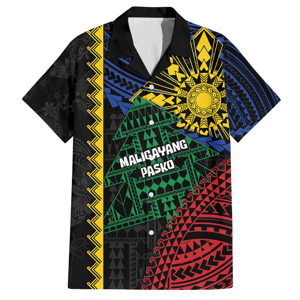 Personalised Philippines Christmas Family Matching Summer Maxi Dress and Hawaiian Shirt Xmas Tree Filipino Tribal Patterns - Polynesian Pride