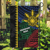 Philippines Christmas Garden Flag Xmas Tree Filipino Tribal Patterns DT05 Garden Flag Black - Polynesian Pride