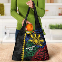 Philippines Christmas Grocery Bag Xmas Tree Filipino Tribal Patterns DT05 - Polynesian Pride
