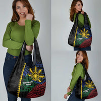 Philippines Christmas Grocery Bag Xmas Tree Filipino Tribal Patterns DT05 - Polynesian Pride
