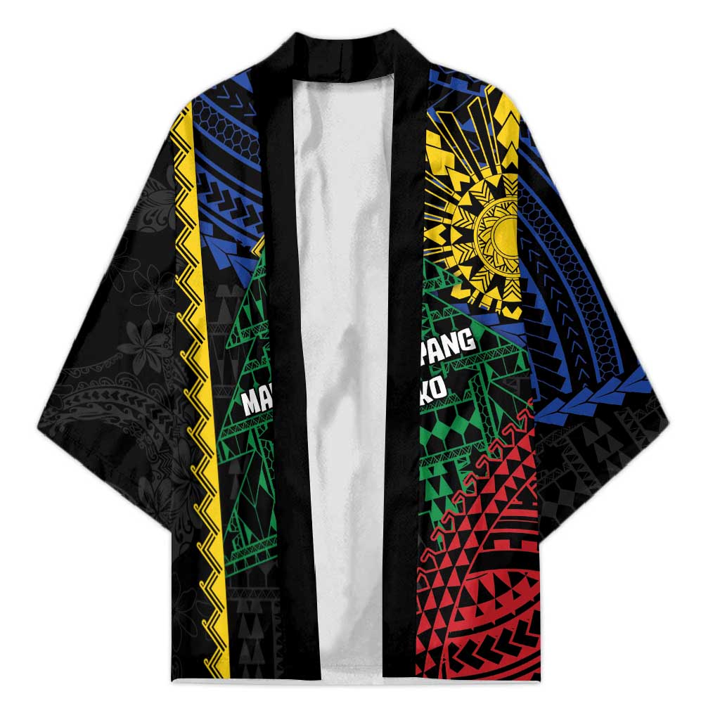 Personalised Philippines Christmas Kimono Xmas Tree Filipino Tribal Patterns - Polynesian Pride