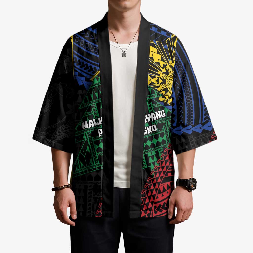 Personalised Philippines Christmas Kimono Xmas Tree Filipino Tribal Patterns - Polynesian Pride