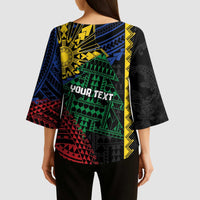 Personalised Philippines Christmas Kimono Sleeve Blouse Xmas Tree Filipino Tribal Patterns - Polynesian Pride