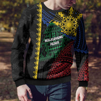 Personalised Philippines Christmas Ugly Christmas Sweater Xmas Tree Filipino Tribal Patterns - Polynesian Pride