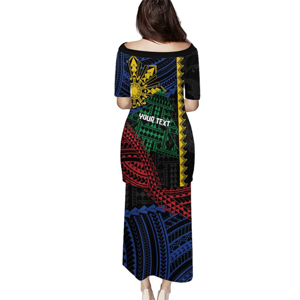 Personalised Philippines Christmas Puletasi Xmas Tree Filipino Tribal Patterns - Polynesian Pride