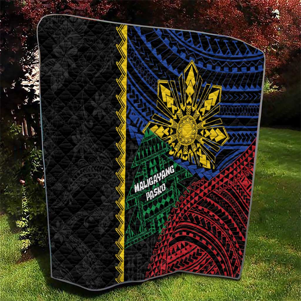 Philippines Christmas Quilt Xmas Tree Filipino Tribal Patterns - Polynesian Pride