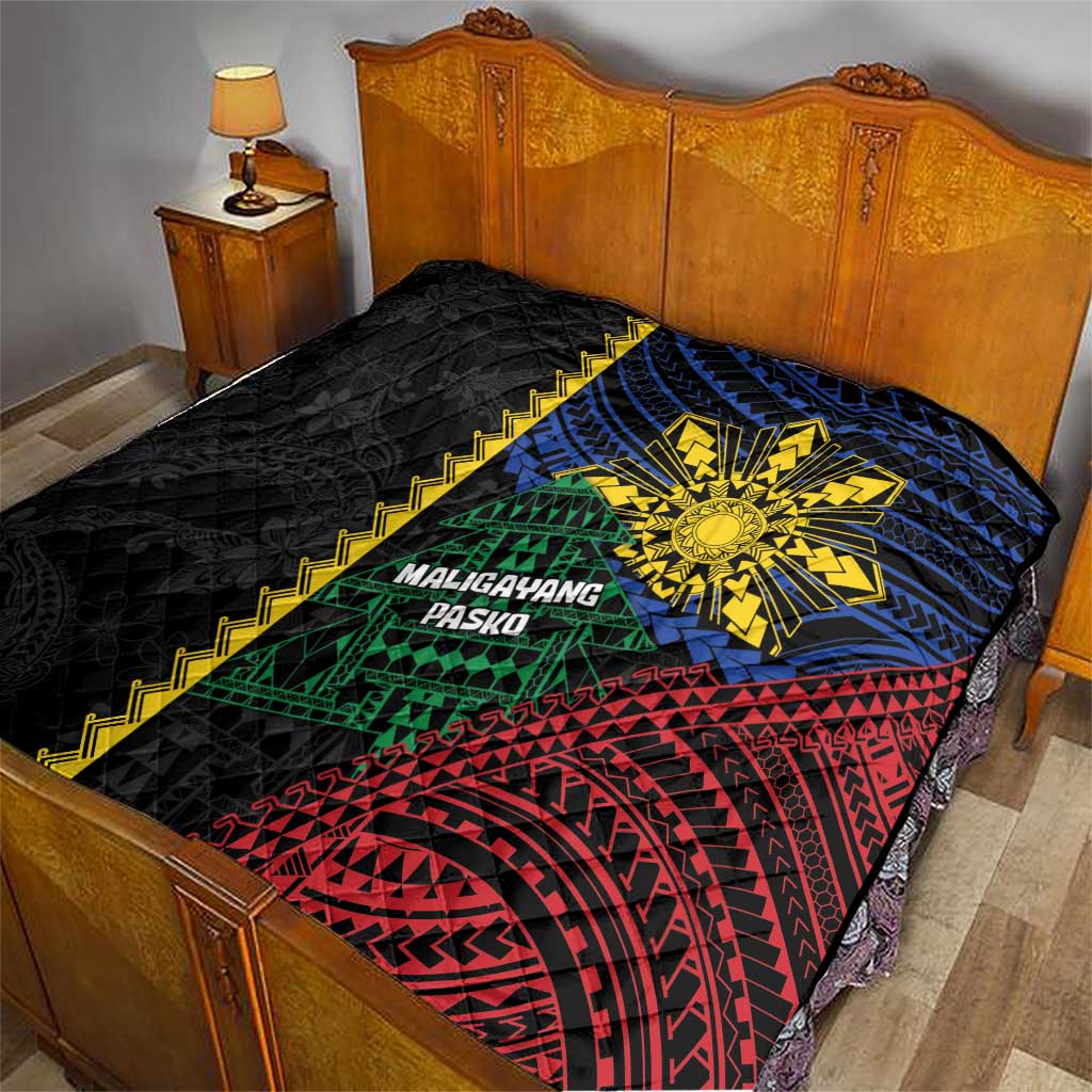 Philippines Christmas Quilt Xmas Tree Filipino Tribal Patterns - Polynesian Pride