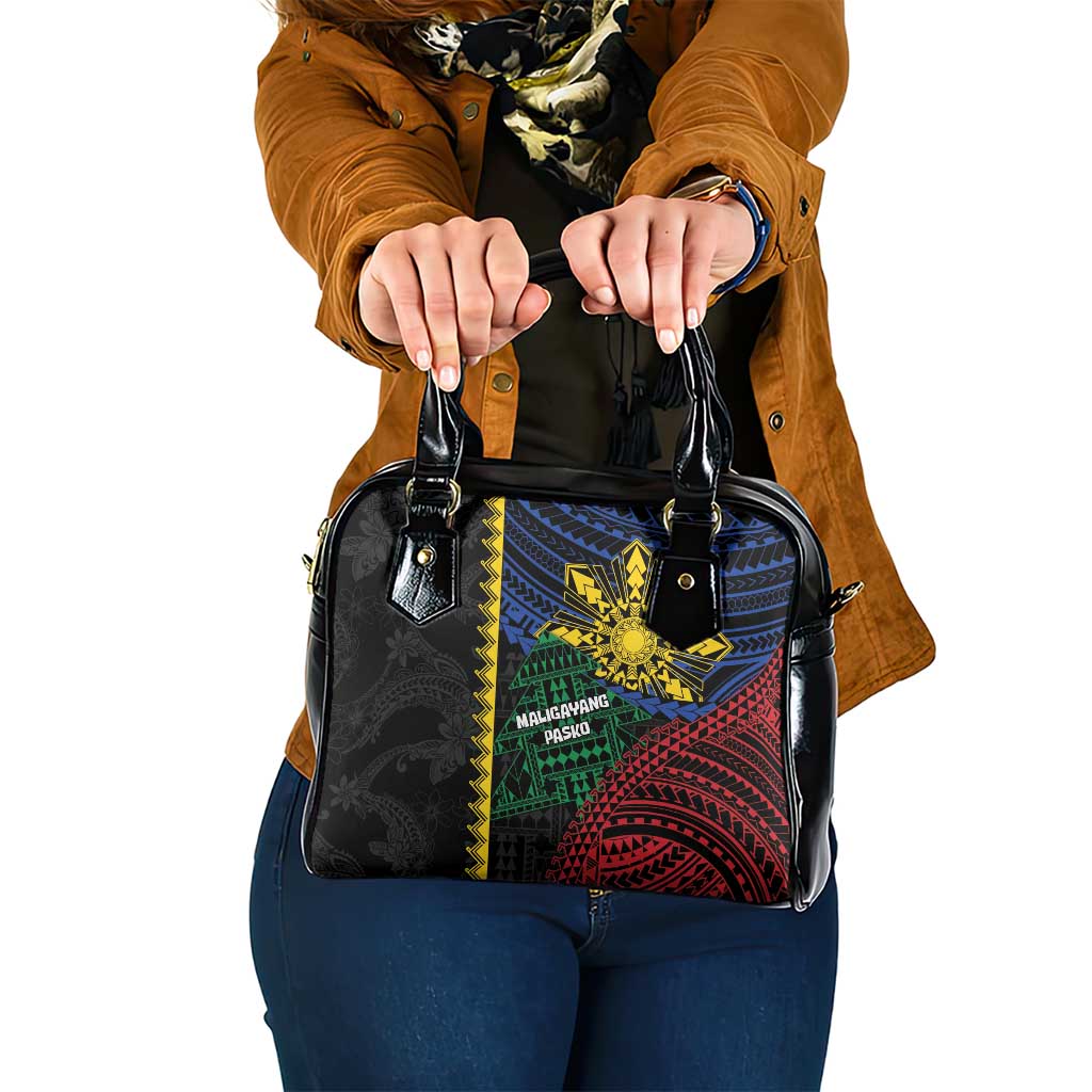 Philippines Christmas Shoulder Handbag Xmas Tree Filipino Tribal Patterns - Polynesian Pride