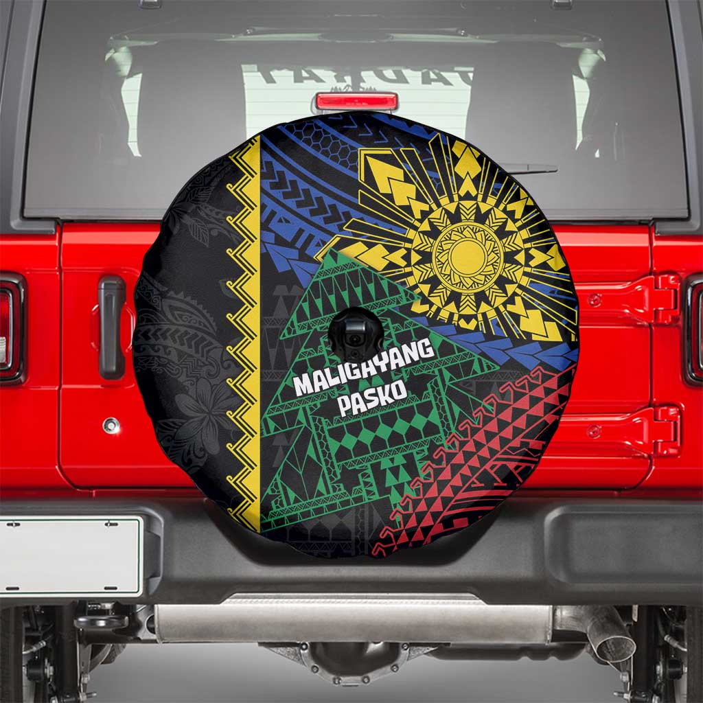 Philippines Christmas Spare Tire Cover Xmas Tree Filipino Tribal Patterns - Polynesian Pride
