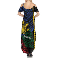 Personalised Philippines Christmas Summer Maxi Dress Xmas Tree Filipino Tribal Patterns - Polynesian Pride