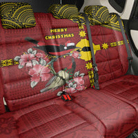 Rotuma Christmas Back Car Seat Cover Rotuma Myzomela Birds With Hibiscus Flowers - Polynesian Pride