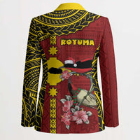 Rotuma Christmas Blazer Rotuma Myzomela Birds With Hibiscus Flowers - Polynesian Pride