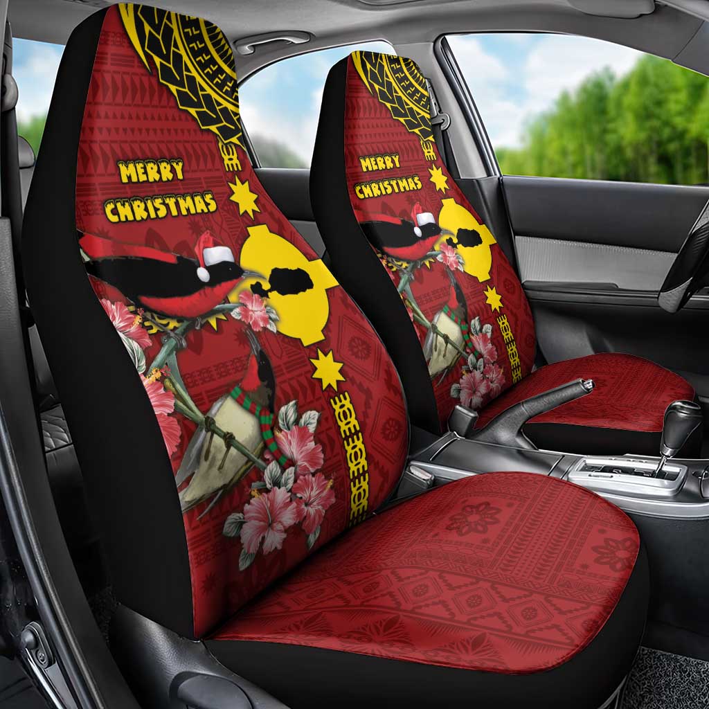 Rotuma Christmas Car Seat Cover Rotuma Myzomela Birds With Hibiscus Flowers - Polynesian Pride