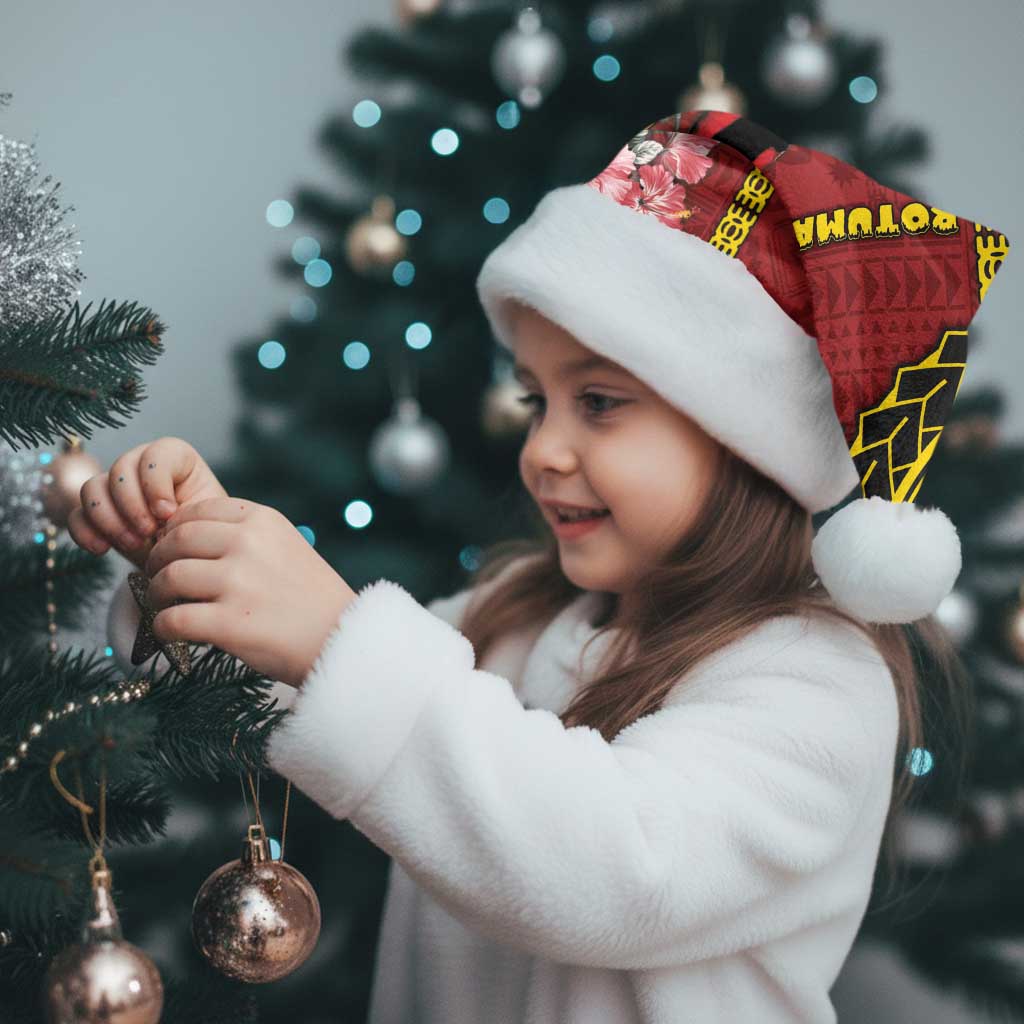 Rotuma Christmas Santa Hat Rotuma Myzomela Birds With Hibiscus Flowers - Polynesian Pride