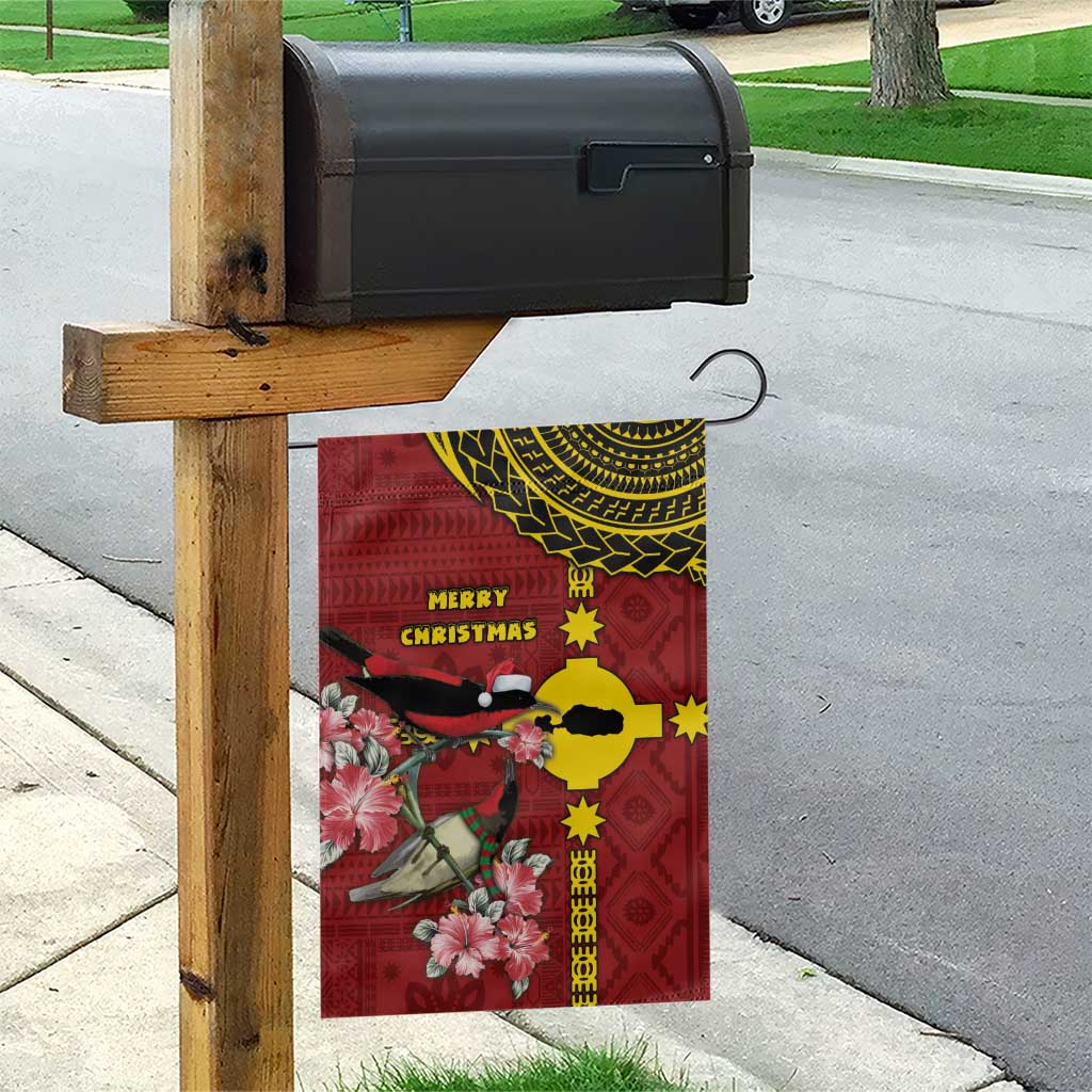 Rotuma Christmas Garden Flag Rotuma Myzomela Birds With Hibiscus Flowers DT05 - Polynesian Pride
