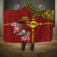 Rotuma Christmas Hooded Blanket Rotuma Myzomela Birds With Hibiscus Flowers - Polynesian Pride