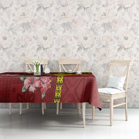 Rotuma Christmas Tablecloth Rotuma Myzomela Birds With Hibiscus Flowers - Polynesian Pride
